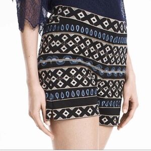 NWOT White House Black Market “The 5” Short” Size 6 Lined Embroidered Shorts